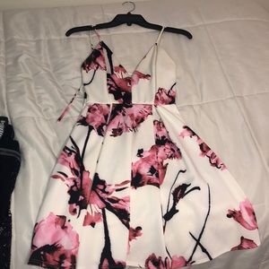 White Dress with Pink Flowers